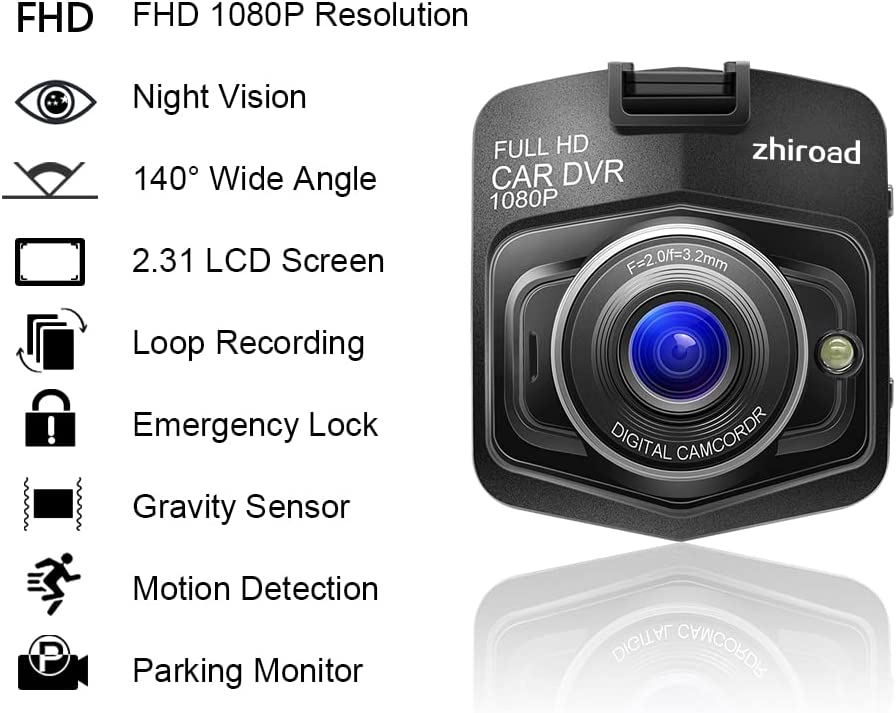 Upgraded Mini Dash Cam Car Camera P Fhd Car Dvr Dashboard Camera Video Recorder